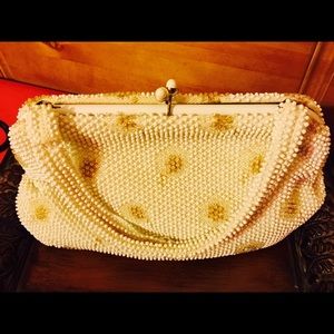 1960 beaded vintage purse w/ double sizes